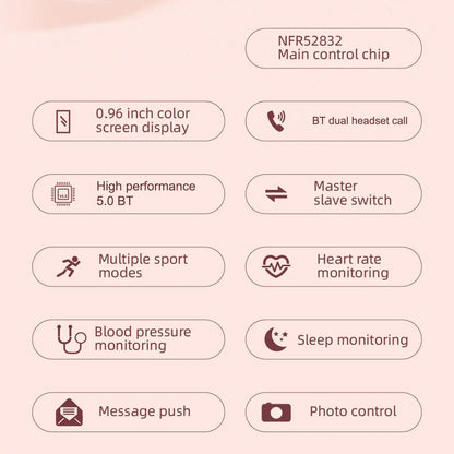 2-in-1 Smartwatch & Earbuds Fitness True Wireless Combo