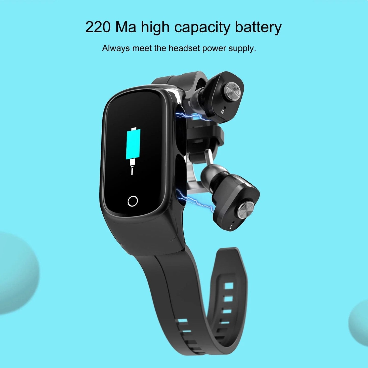 2-in-1 Smartwatch & Earbuds Fitness True Wireless Combo